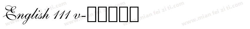 English 111 v字体转换